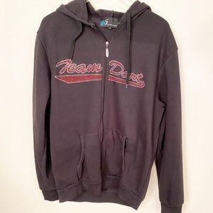 I5 Team Dart Bling Full Zip Black Hoodie Sz L
